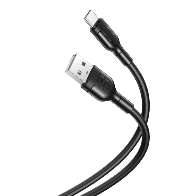 Universal USB - USB-C 1,0 m 2,1A Melns