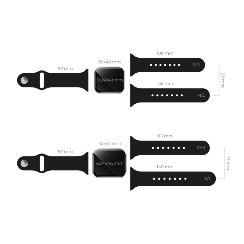 Apple Watch 38 / 40 / 41 Gaiši pelēks