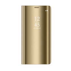 Viedtālruņa atveramais maciņš Samsung Galaxy S22 Smart Clear View Zelta