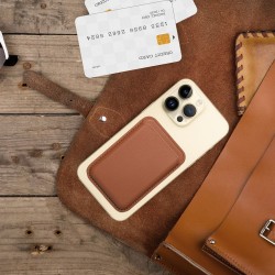 Nutitelefoni kaardi tasku Universaalne Mag Wallet Mag Rahakott Pruun