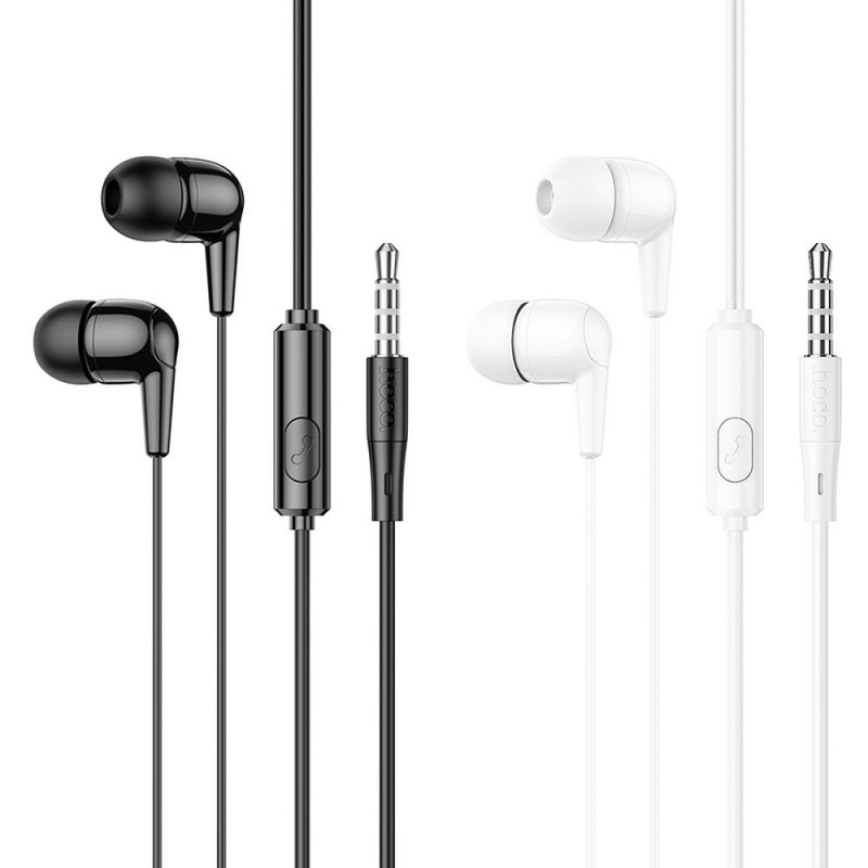 Austiņas ar vadu Universal earphones universal with mic M97 Balta
