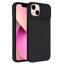 Viedtālruņa aizmugurējais vāciņš Apple iPhone 12 Camshield Slide Melna