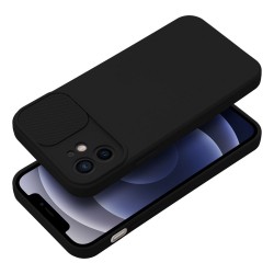 Viedtālruņa aizmugurējais vāciņš Apple iPhone 12 Camshield Slide Melna