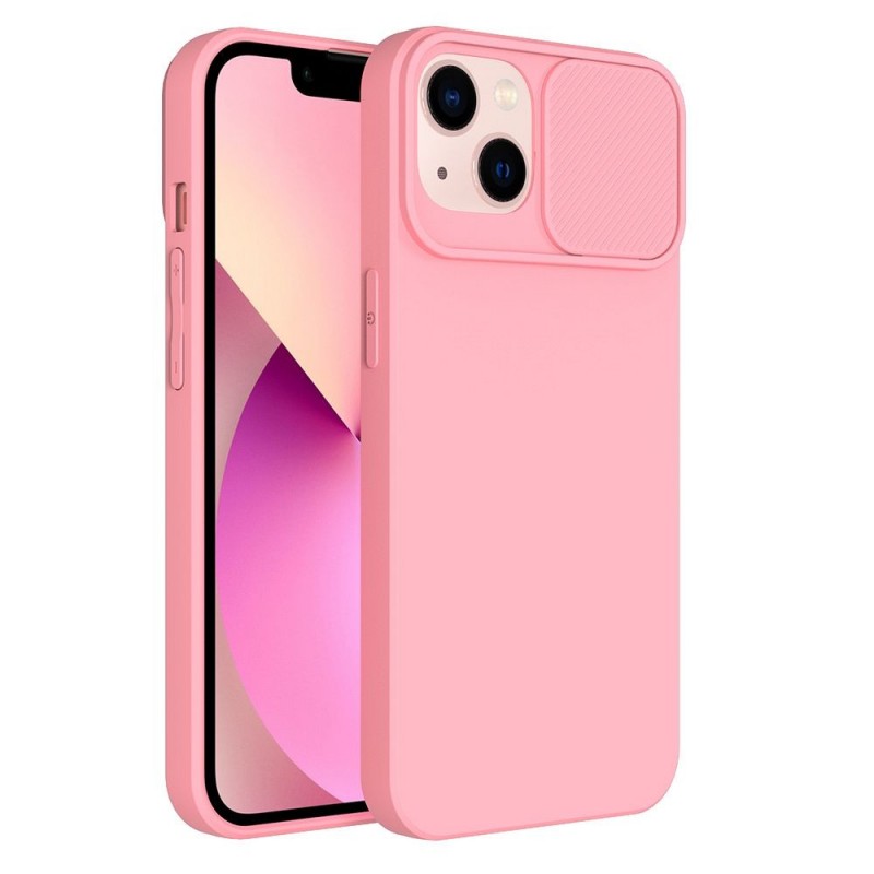 Viedtālruņa aizmugurējais vāciņš Samsung Galaxy A13 5G Camshield Slide Gaiši rozā