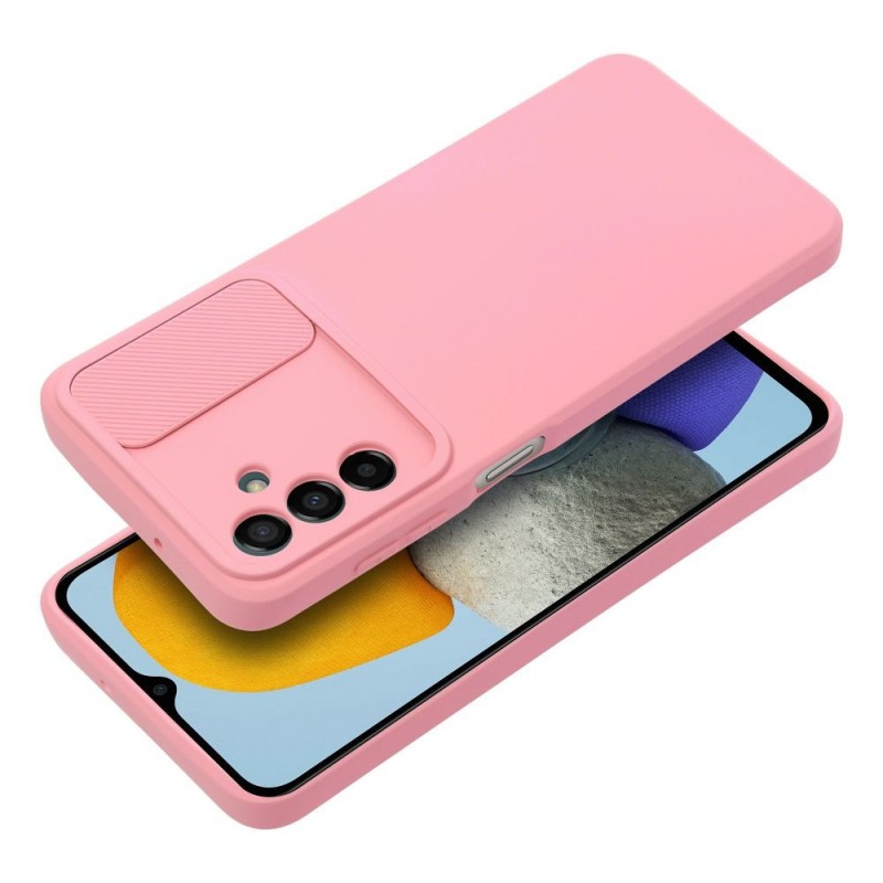 Viedtālruņa aizmugurējais vāciņš Samsung Galaxy A13 5G Camshield Slide Gaiši rozā