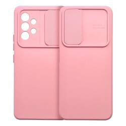 Viedtālruņa aizmugurējais vāciņš Samsung Galaxy A13 5G Camshield Slide Gaiši rozā