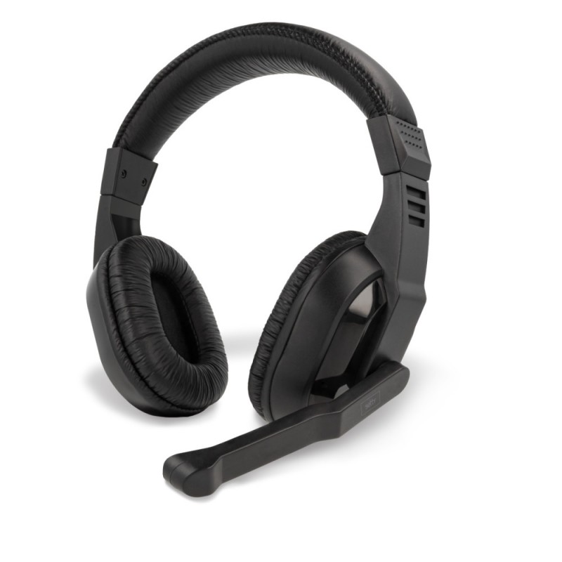 Universal wired headphones with microphone Melns|imob.ee