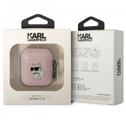 Apple Choupette Collection Karl Lagerfeld Pink Airpods 1/2