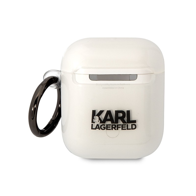 Karl Lagerfeld KLA2HNIKTCT AirPods 1/2 cover transparent Karl`s Head