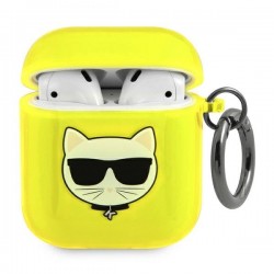 Bezvadu austiņu apvalks Apple Choupette Collection Yellow