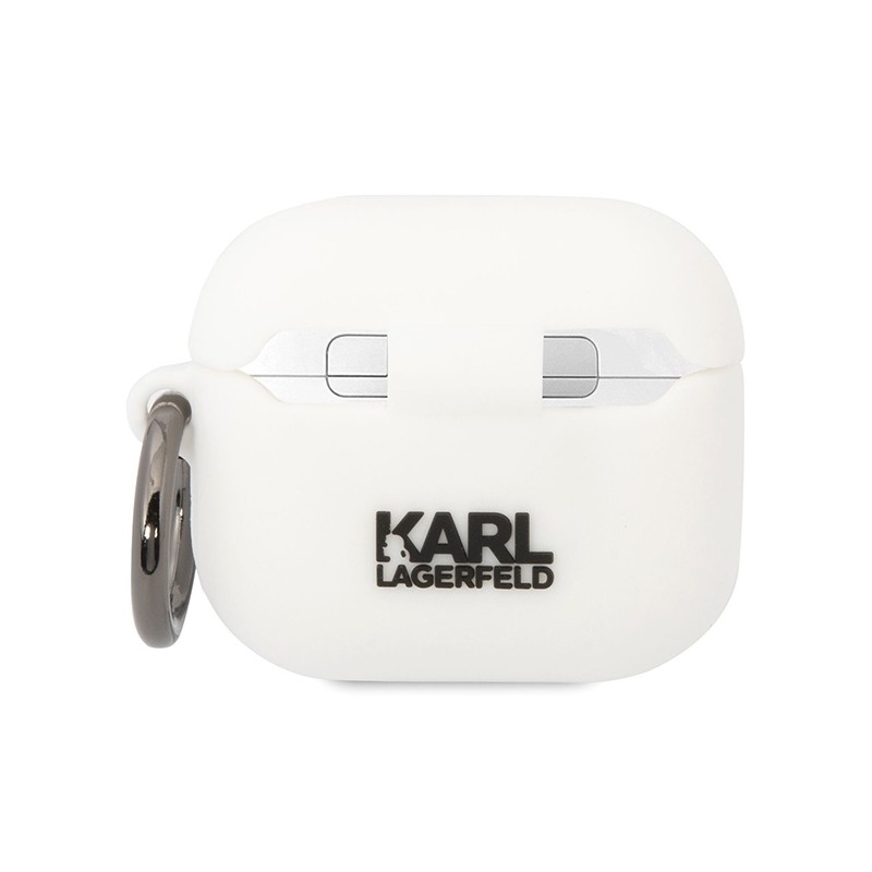 Karl Lagerfeld KLACA3SILKCW AirPods 3 cover biały/white Silicone Karl & Choupette