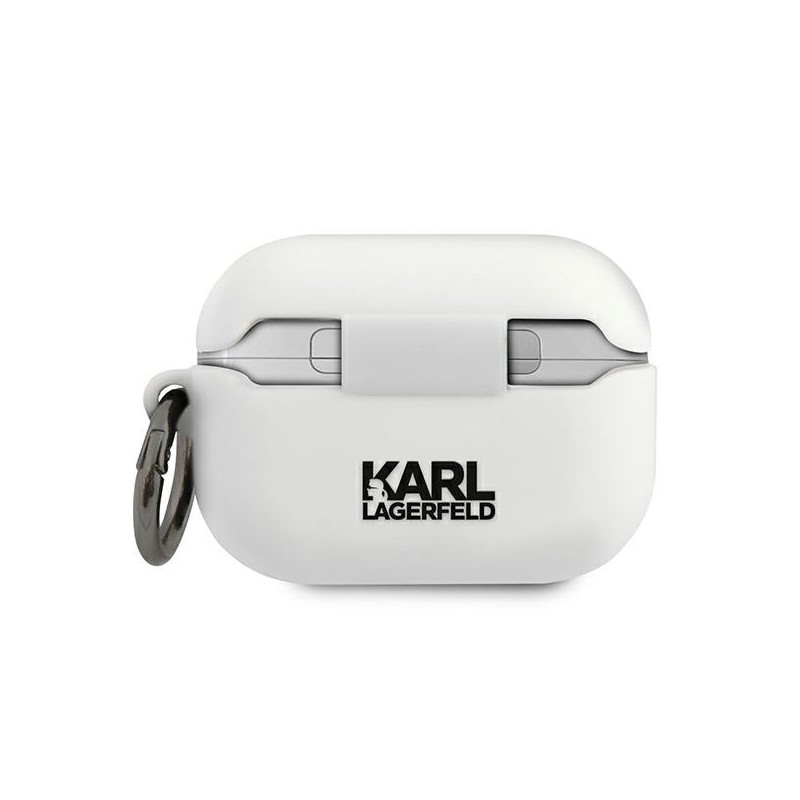 Karl Lagerfeld KLACAPSILCHWH AirPods Pro cover biały/white Silicone Choupette