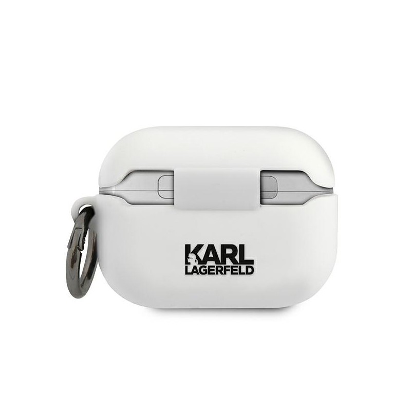 Karl Lagerfeld KLACAPSILGLWH AirPods Pro cover biały/white Silicone Ikonik