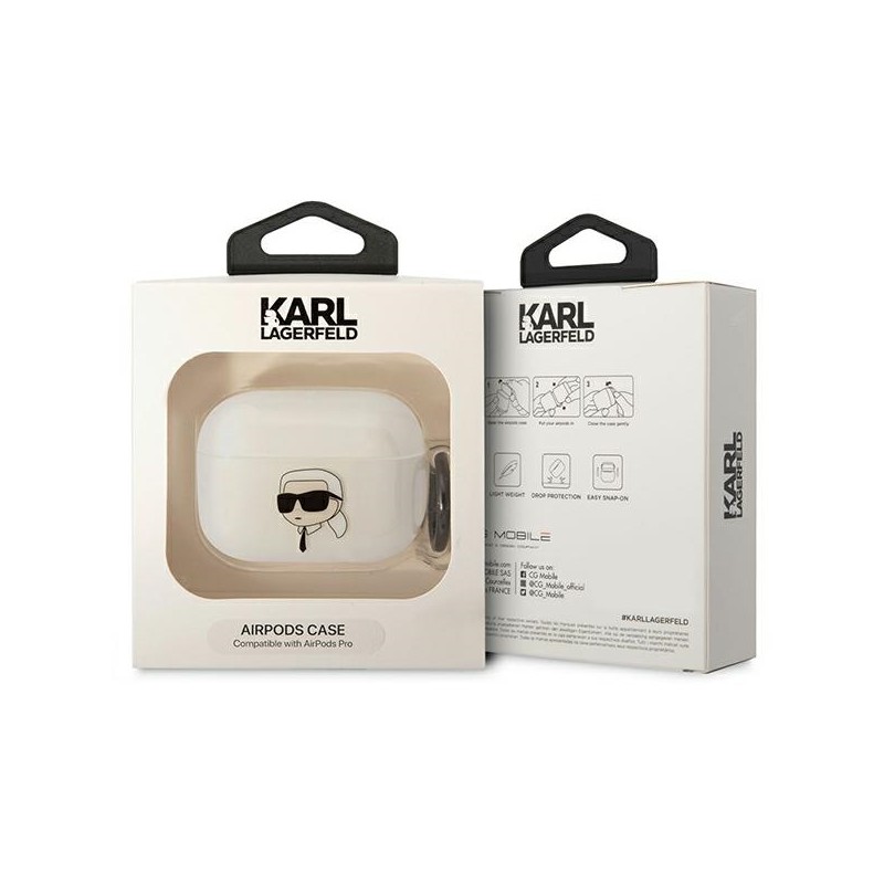 Karl Lagerfeld KLAPHNIKTCT AirPods Pro cover transparent Karl`s Head