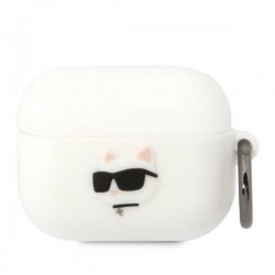Bezvadu austiņu apvalks Apple 3D Logo NFT Choupette Head KLAPRUNCHH White, With Design
