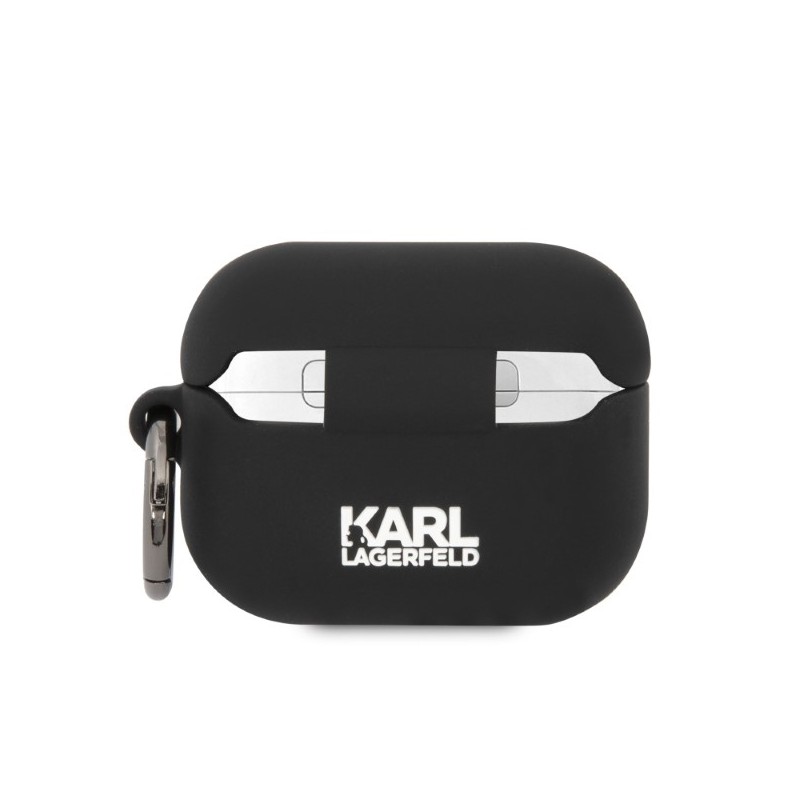 Karl Lagerfeld KLAPRUNIKK AirPods Pro cover czarny/black Silicone Karl Head 3D