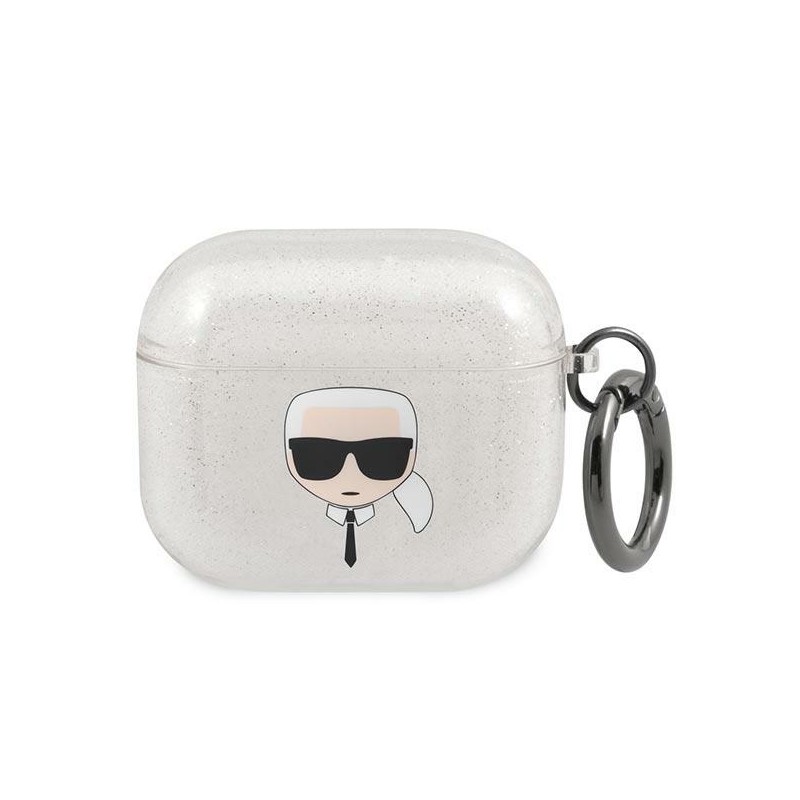 Karl Lagerfeld KLA3UKHGS AirPods 3 cover srebrny/silver Glitter Karl`s Head