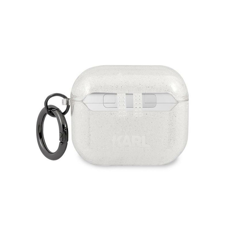 Karl Lagerfeld KLA3UKHGS AirPods 3 cover srebrny/silver Glitter Karl`s Head