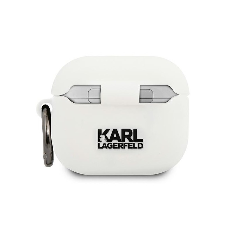 Karl Lagerfeld KLACA3SILCHWH AirPods 3 cover biały/white Silicone Choupette