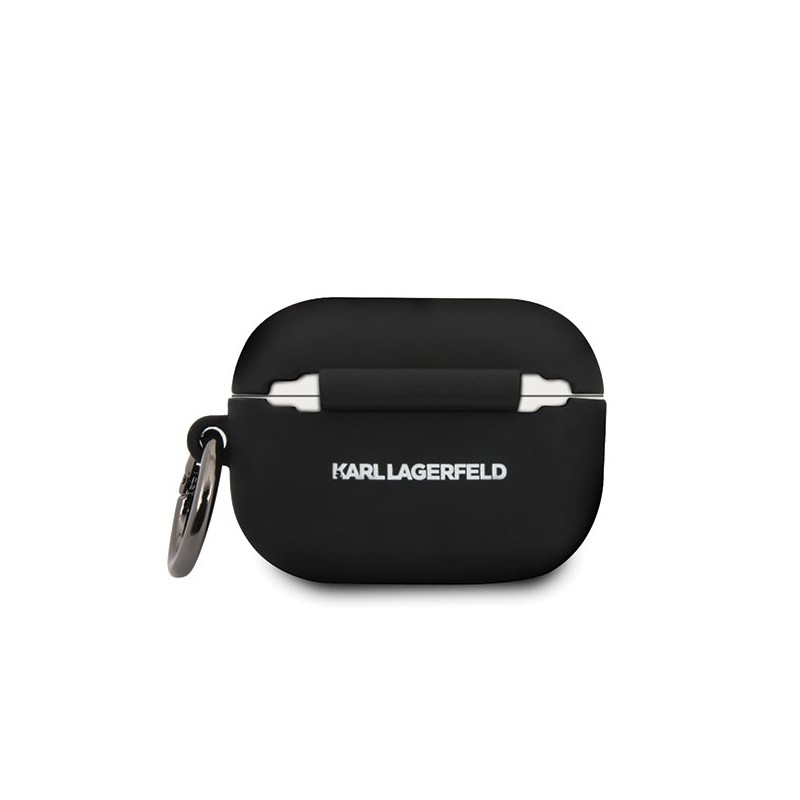 Karl Lagerfeld KLACAPSILGLBK AirPods Pro cover czarny/black Silicone Ikonik