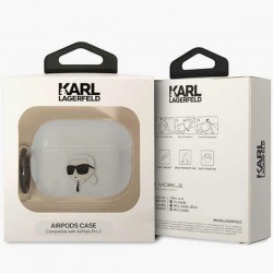 Karl Lagerfeld KLAP2HNIKTCT Airpods Pro 2 (2022/2023) cover transparent  Ikonik Karl Lagerfeld