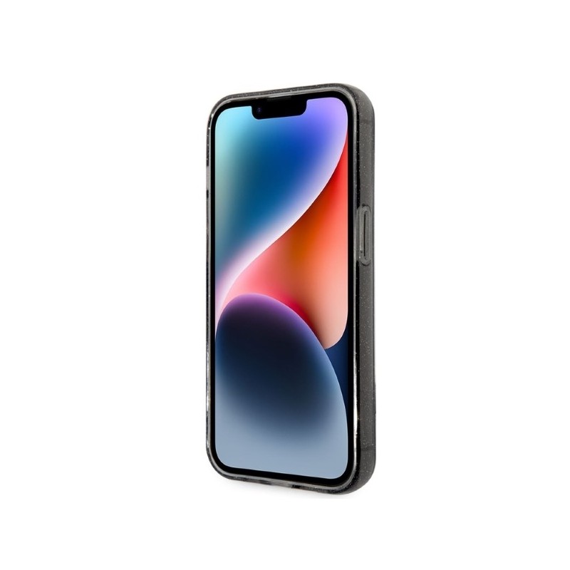Viedtālruņa aizmugurējais vāciņš Apple iPhone 14 Pro Glitter Karl and Choupette NFT KLHCP14LHNKCTGK Melna, Ar Dizainu