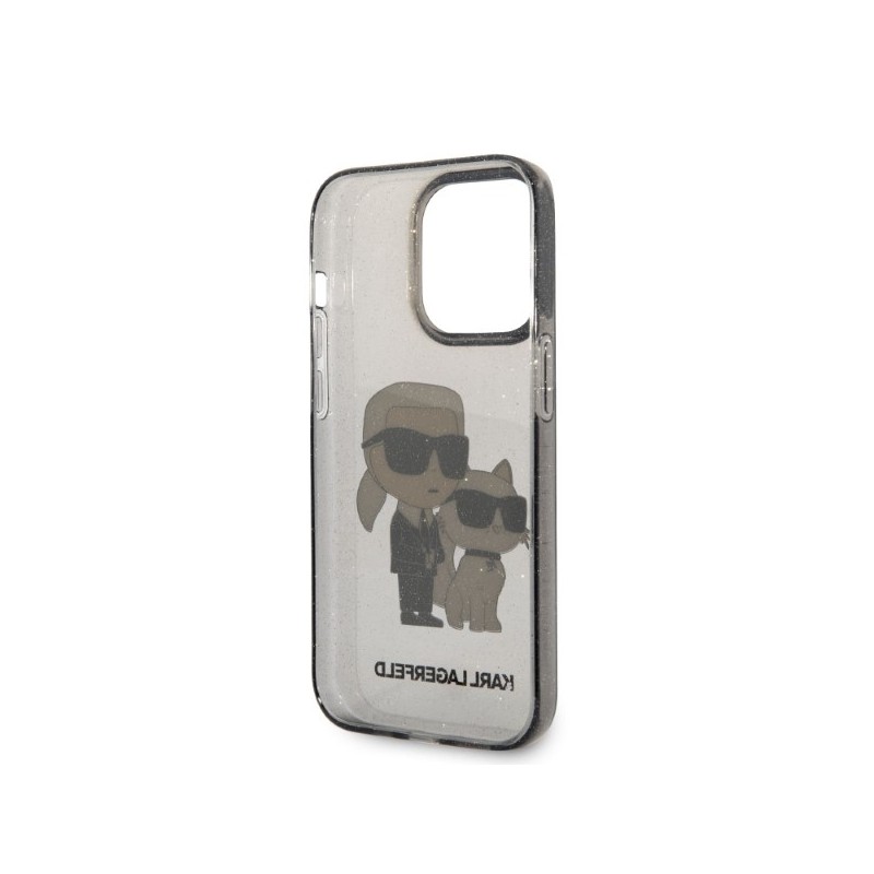 Nutitelefoni tagakaas Õun iPhone 14 Pro Glitter Karl ja Choupette NFT KLHCP14LHNKCTGK Must, Disaini järgi