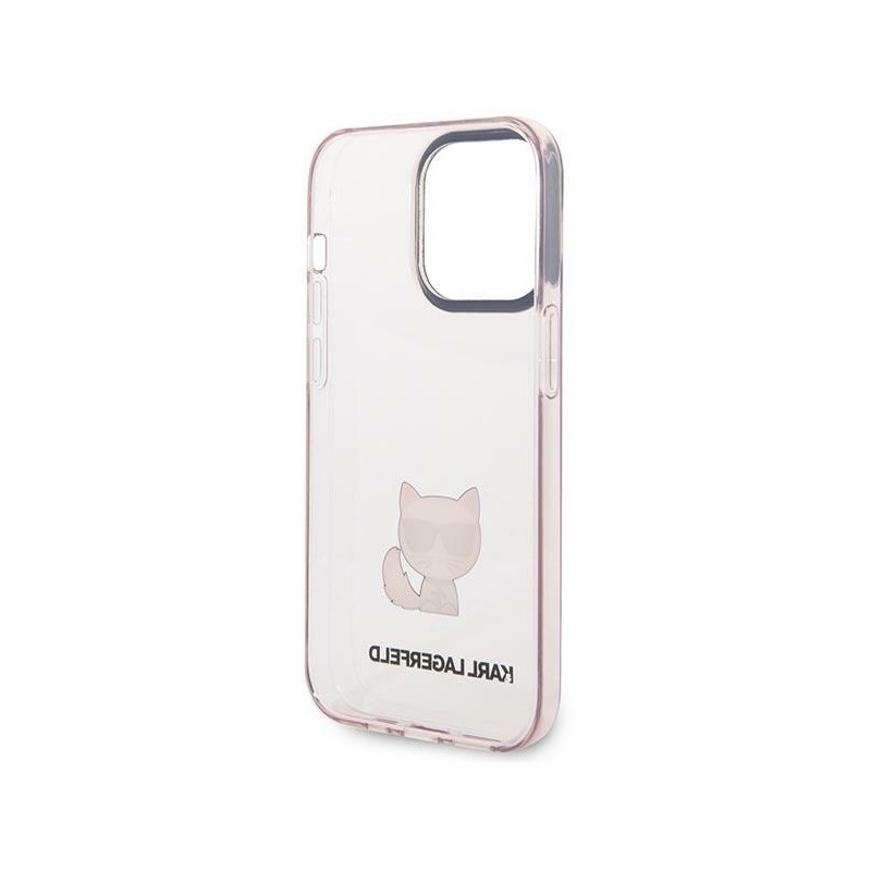 Viedtālruņa aizmugurējais vāciņš Apple iPhone 14 Pro Max Choupette Collection Pink, Transparent