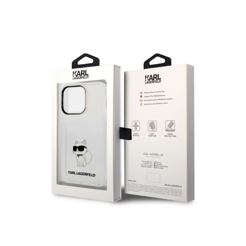 Nutitelefoni tagakaas Õun iPhone 14 Pro Max Ikonik Choupette Läbipaistev