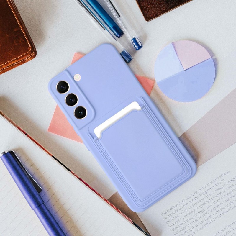 Viedtālruņa aizmugurējais vāciņš Samsung Galaxy A35 CARD Case Violeta