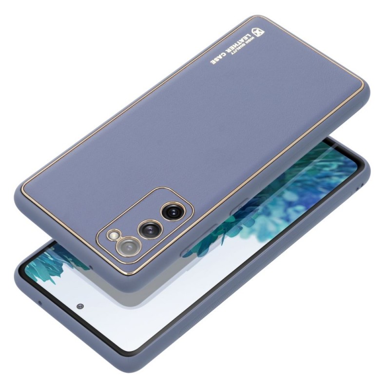 Viedtālruņa aizmugurējais vāciņš Samsung Galaxy A35 Leather Blue
