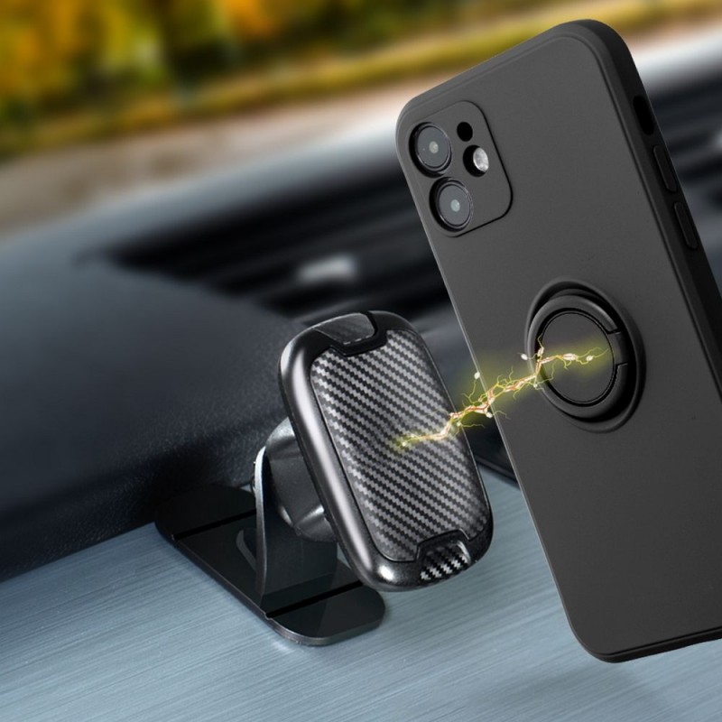 Viedtālruņa aizmugurējais vāciņš Samsung Galaxy A55 5G Silicone Ring Melna