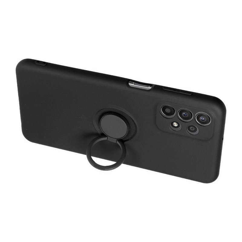 Viedtālruņa aizmugurējais vāciņš Samsung Galaxy A55 5G Silicone Ring Melna