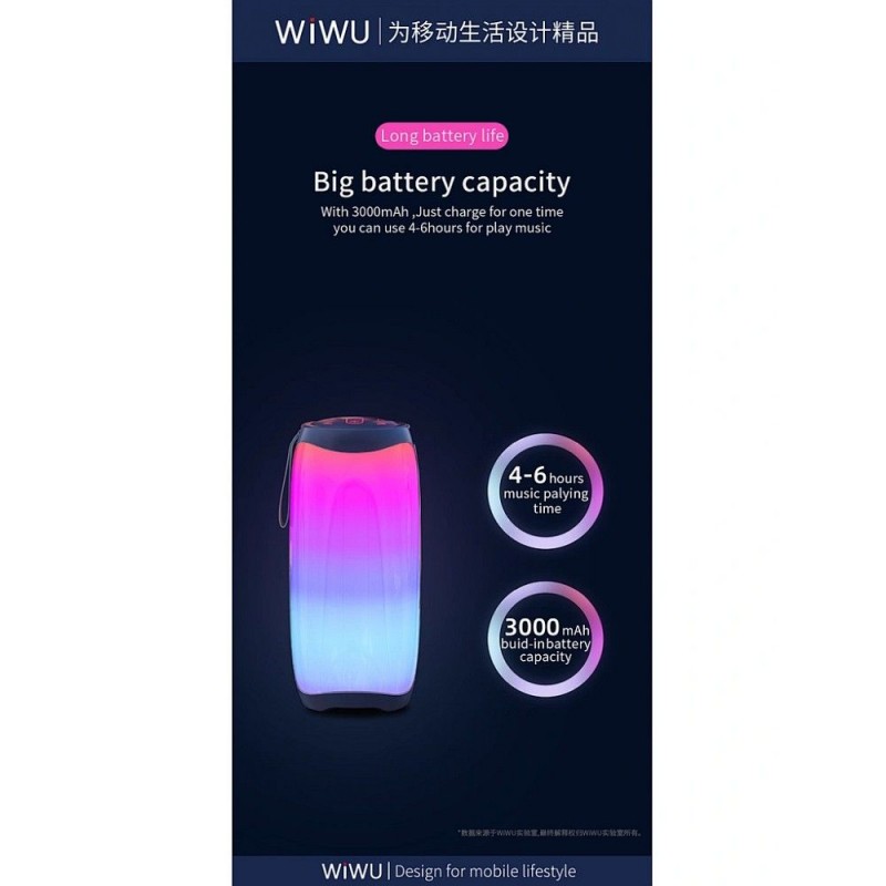 Universal Wireless Bluetooth Speaker Thunder P40 LED Melns