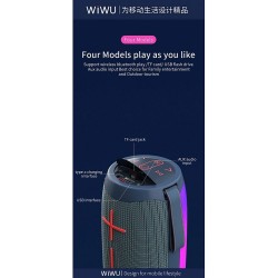 Universal Wireless Bluetooth Speaker Thunder P40 LED Melns