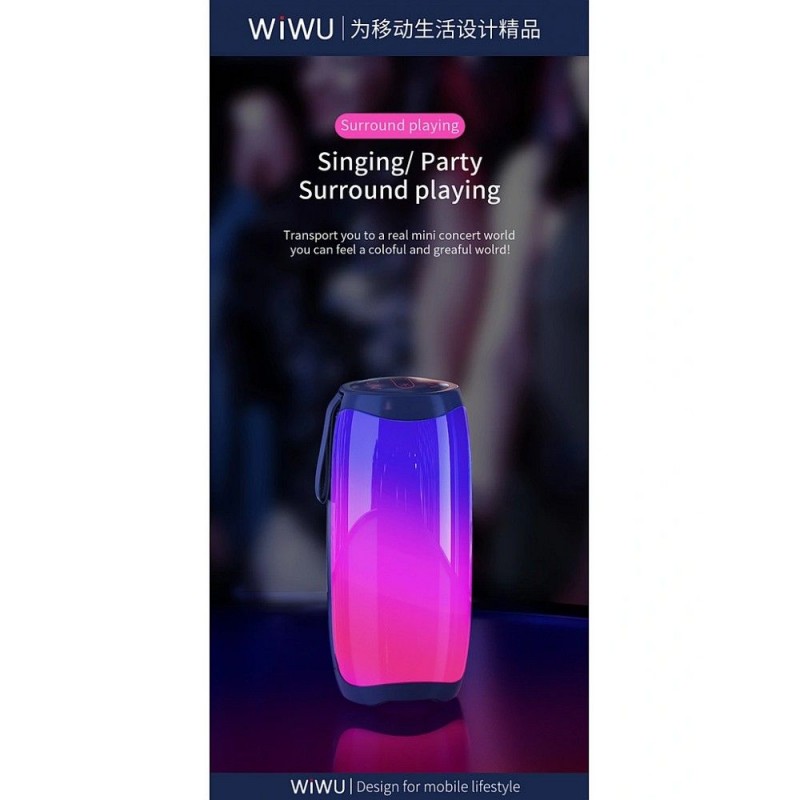 Universal Wireless Bluetooth Speaker Thunder P40 LED Melns