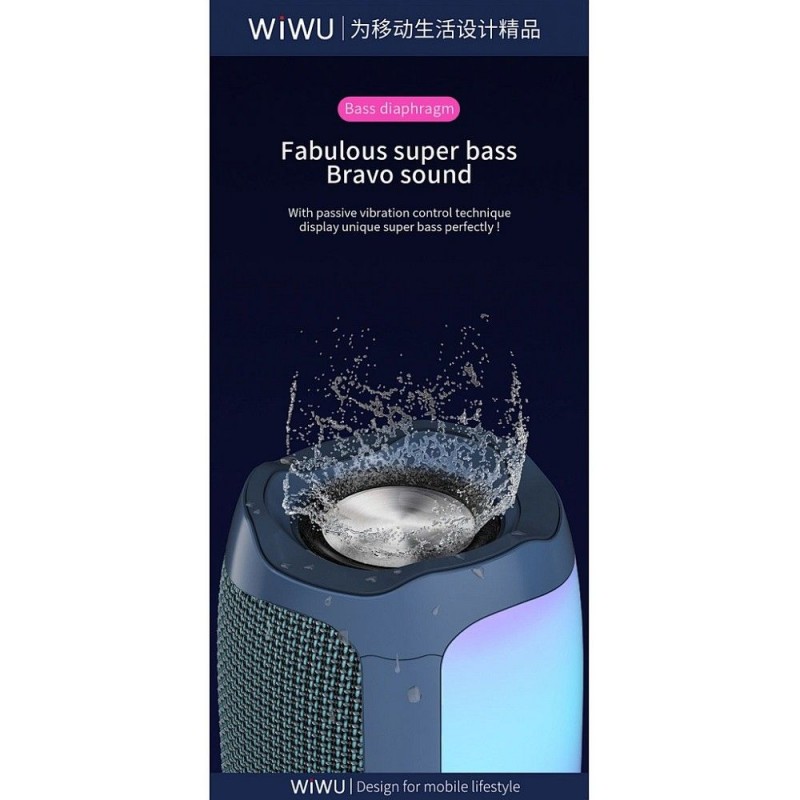 Universal Wireless Bluetooth Speaker Thunder P40 LED Melns