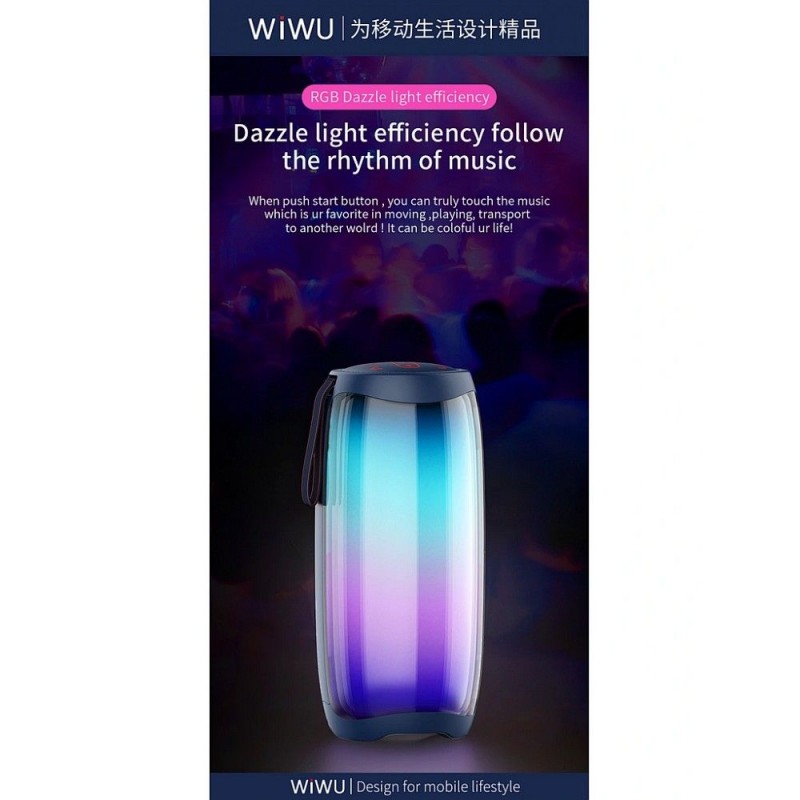 Universal Wireless Bluetooth Speaker Thunder P40 LED Melns