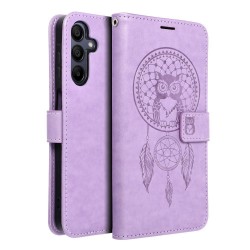 Viedtālruņa atveramais maciņš Samsung Galaxy A15 5G Mezzo Book Dreamcatcher Purpura