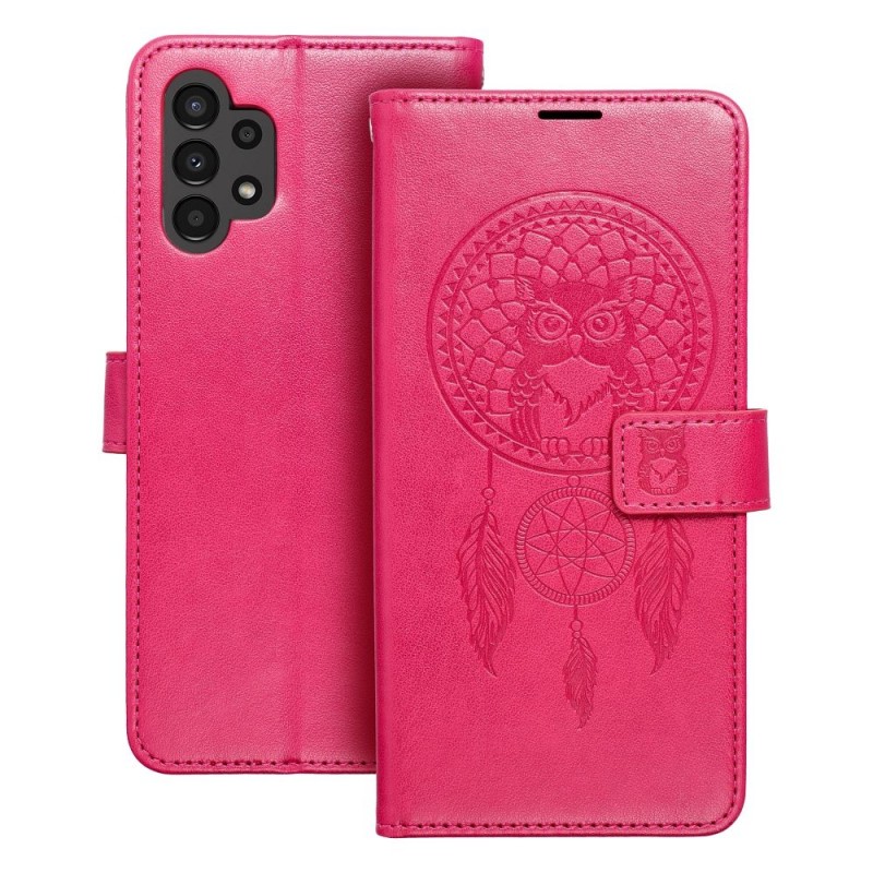 Viedtālruņa atveramais maciņš Samsung Galaxy A13 Mezzo Book Dreamcatcher Magenta