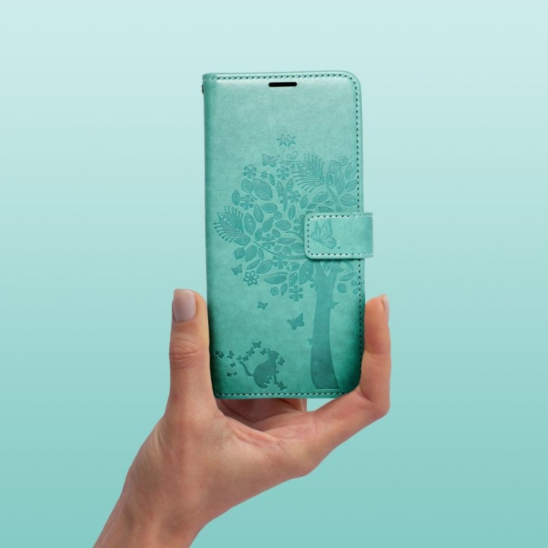 Viedtālruņa atveramais maciņš Samsung Galaxy A35 Mezzo Book Tree Zaļa