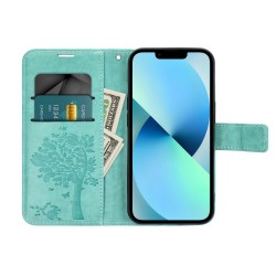 Viedtālruņa atveramais maciņš Samsung Galaxy A35 Mezzo Book Tree Zaļa