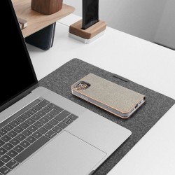 Viedtālruņa atveramais maciņš Samsung Galaxy A55 5G Luna Book Gold Silver