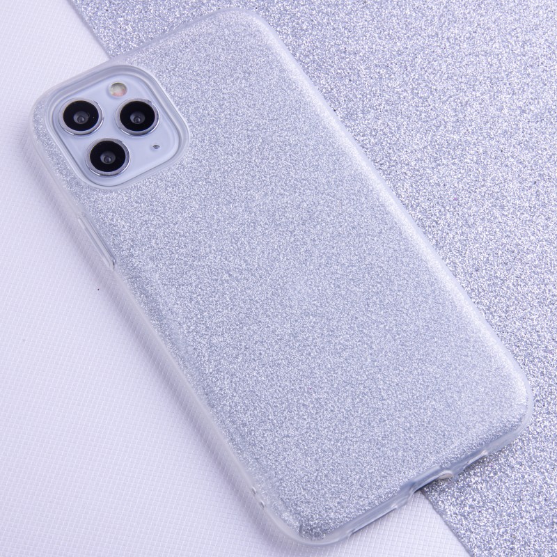 Viedtālruņa aizmugurējais vāciņš Samsung Galaxy A55 5G Glitter 3 in 1 Sudraba
