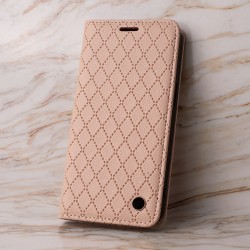 Viedtālruņa atveramais maciņš Samsung Galaxy A55 5G Smart Caro Bēša