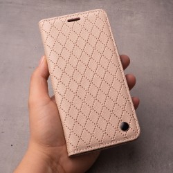 Viedtālruņa atveramais maciņš Samsung Galaxy A55 5G Smart Caro Bēša