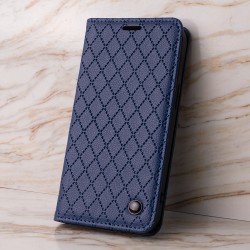 Viedtālruņa atveramais maciņš Samsung Galaxy A55 5G Smart Caro Jūras zila