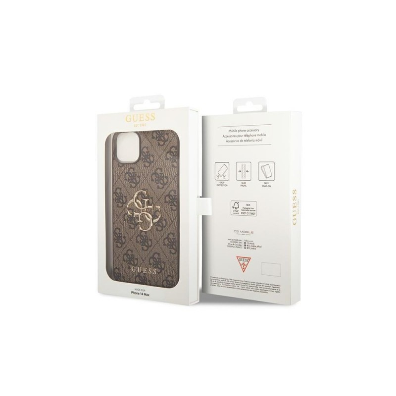 Viedtālruņa aizmugurējais vāciņš Apple iPhone 14 Pro 4G Metal Logo Brown