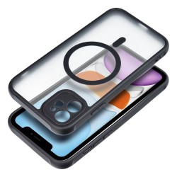 Viedtālruņa aizmugurējais vāciņš Apple iPhone 11 Full matte mag Melna, Caurspīdīga