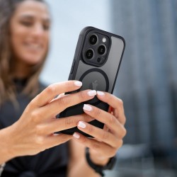 Nutitelefoni tagakaas Õun iPhone 11 Täismatt salv Must, Läbipaistev